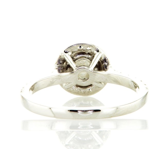 Gray Rose-Cut Diamond Halo Engagement Ring 1.08 TCW - Picture 6 of 8